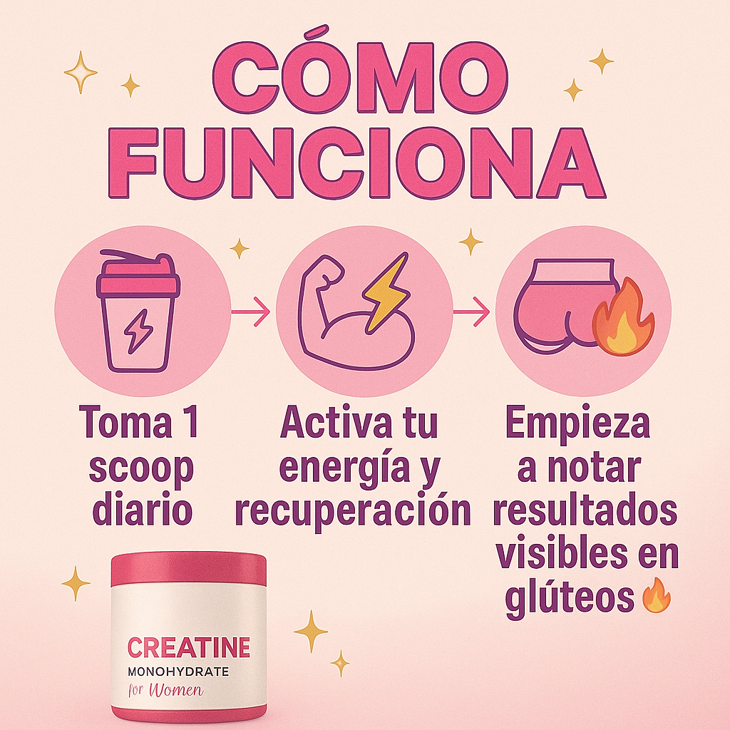 Creatina para Mujeres - Glúteos, Energía & Piel