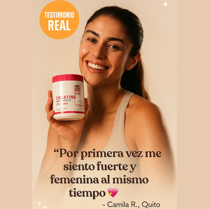 Creatina para Mujeres - Glúteos, Energía & Piel